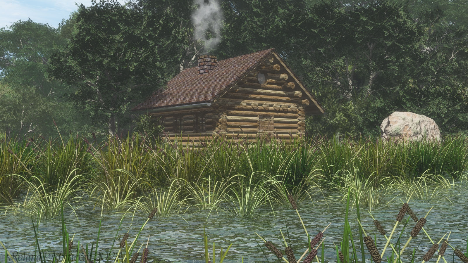 Ein H&auml;uschen am See